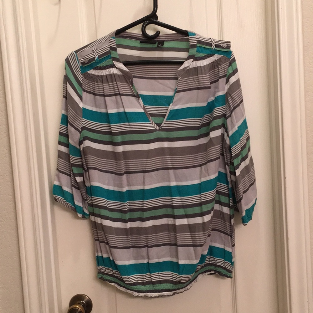 A.N.A. Striped elastic waist top size L